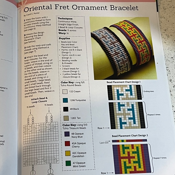 BEAD Weaving on a Loom Techniques And Patterns For Bracelets Necklaces - Picture 11 of 11